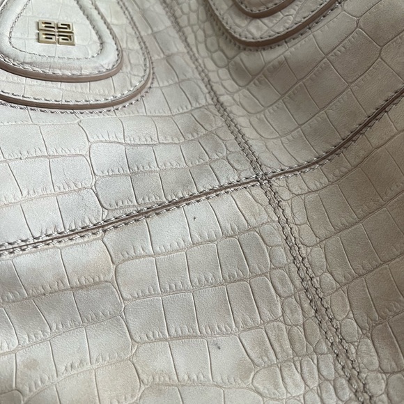 Authentic Givenchy Nightingale Croc Embossed Nubuck Leather Satchel Large - Picture 12 of 16